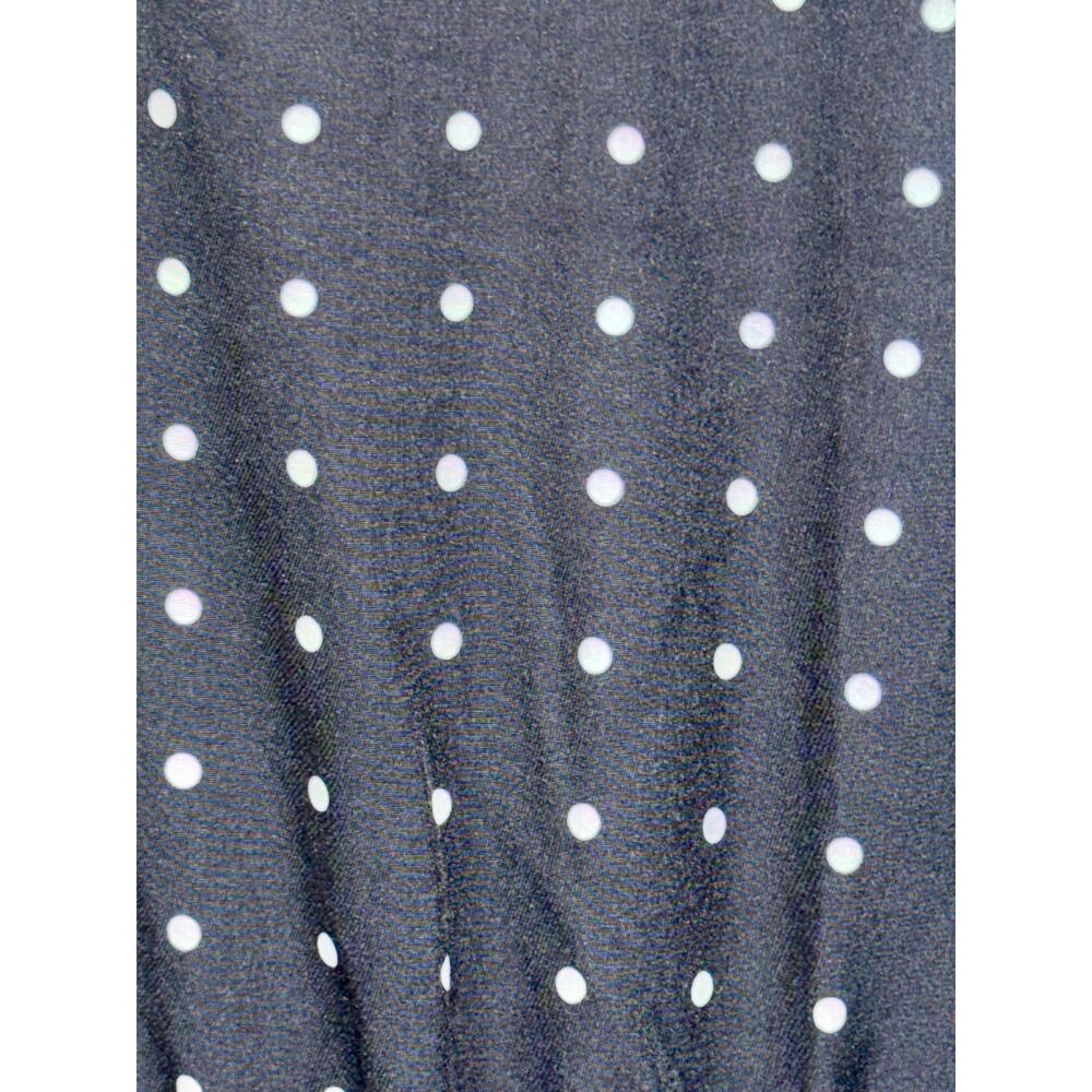 NEW Halara Halter Keyhole Back Polka Dot Flowy Tiered Midi Dress Black Size XL - Picture 11 of 15